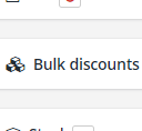 Open 'Bulk discounts' area